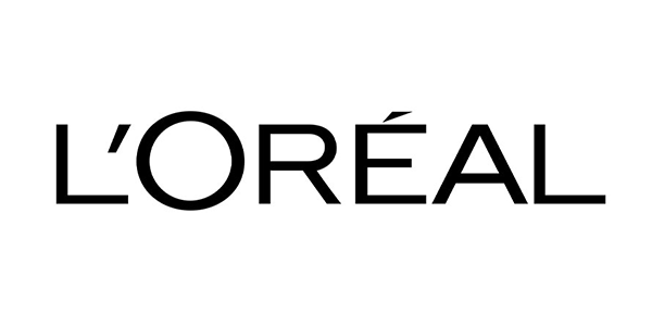 Black text logo spelling "L'Oréal" on a white background. 