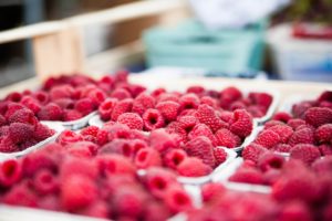 organic raspberries