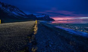 road at night