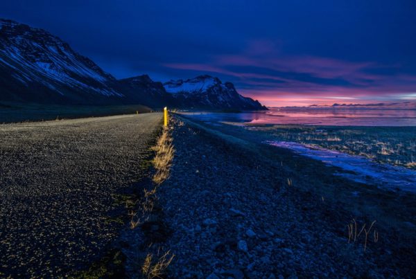 road at night